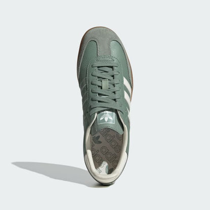 Adidas Samba OG Green Leather Sneaker with Gum Sole