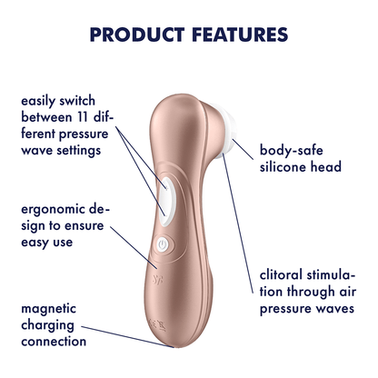 Satisfyer Pro 2 Generation 2 Air Pulse Clitoral Vibrator - 11 Intensities, Waterproof