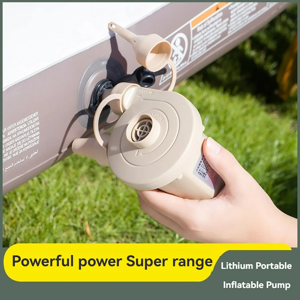Cordless Portable Electric Air Pump 400L/min 5000Pa Rechargeable Mini Inflator
