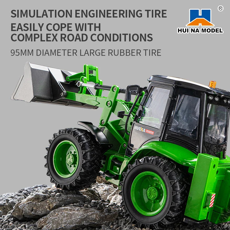 Huina 1579 9-Channel RC Bidirectional Excavator Remote Control Forklift Engineering Vehicle