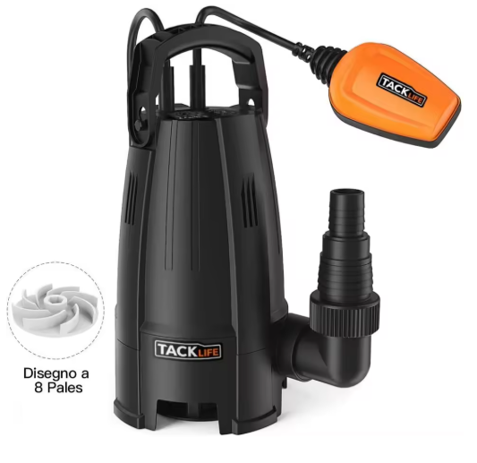 TACKLIFE GSUP2B water pump water submersible 400 W automatic flotation switch 10000 l/h
