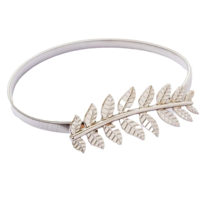 Curtain ring with leaf design on a white background