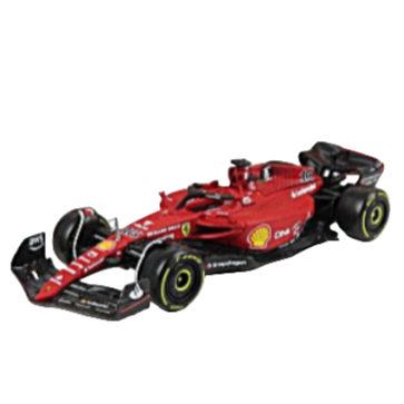 Red racing car model in packaging 