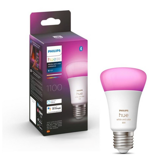 Philips Hue Smart LED Light Bulb: White, Color Ambiance, Bluetooth E27, 11W