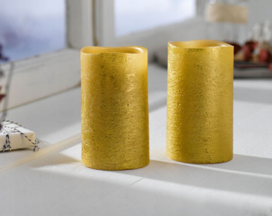 Livarno home real wax LED candles, 2 pcs