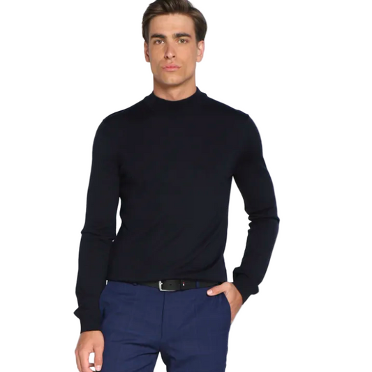 HUGO Wool Pullover San Matteo Regular Fit Bluemarin XXL