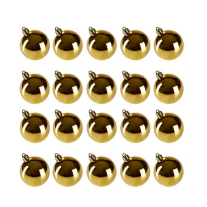 Livarno Home Christmas tree baubles glossy gold 20 pcs 6 cm