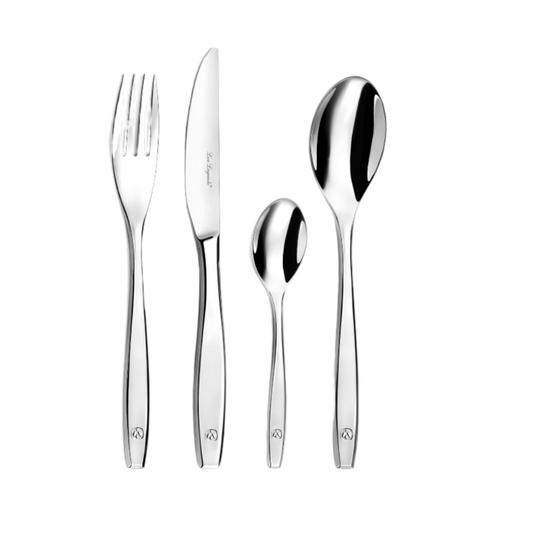 Lou Laguiole 24-Piece Stainless Steel Mirror Cutlery Set.