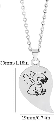 Stitch Split Heart Necklace