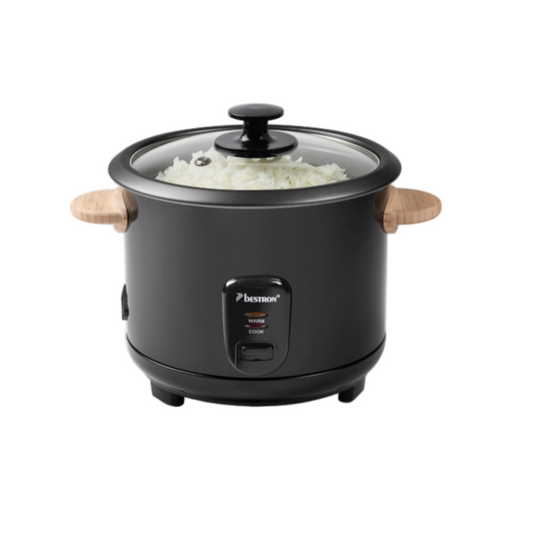 Bestron Rice Cooker with Bamboo Handles & Keep Warm Function