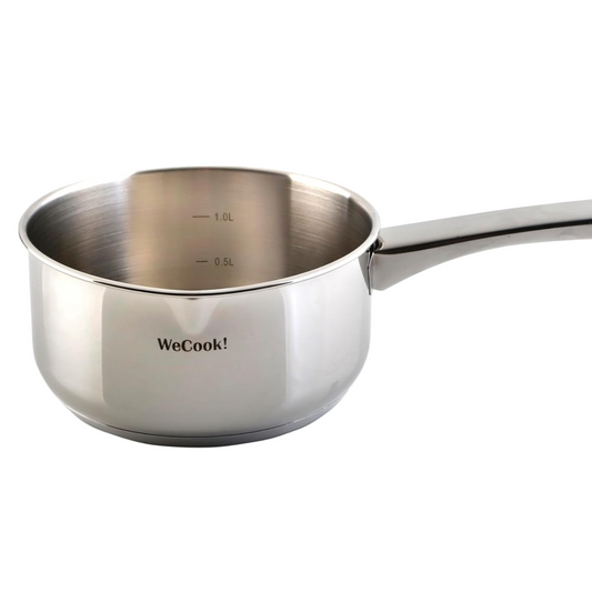 WECOOK! 12 cm Pro Stainless Steel Saucepan – 700 ml, Matte Finish