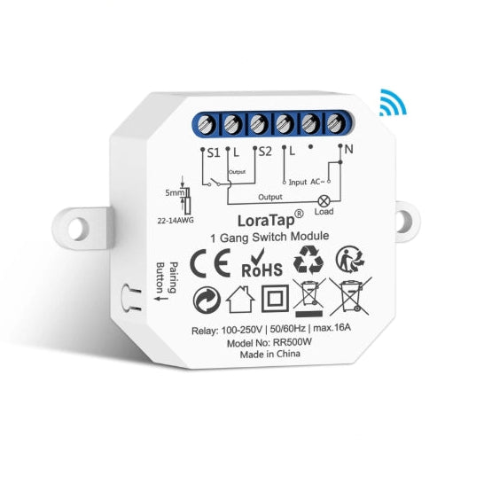 LoraTap WiFi Smart Light Switch Relay Module 10A