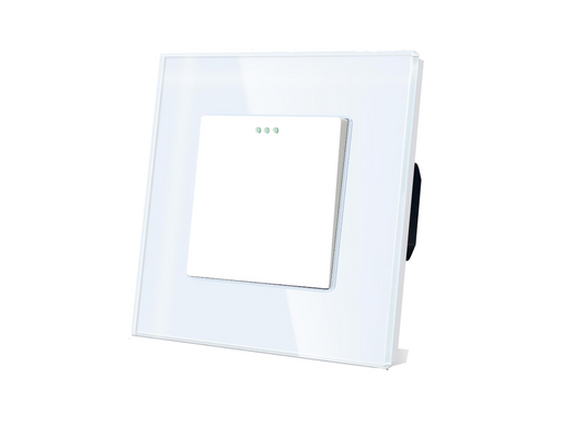 White electronic device with a screen on a white background