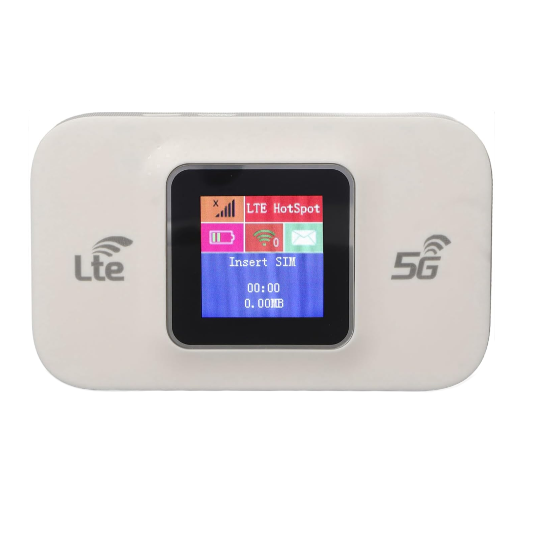 5G router with display on a computer screen