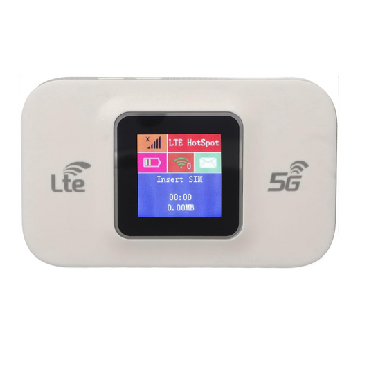 5G router with display on a computer screen