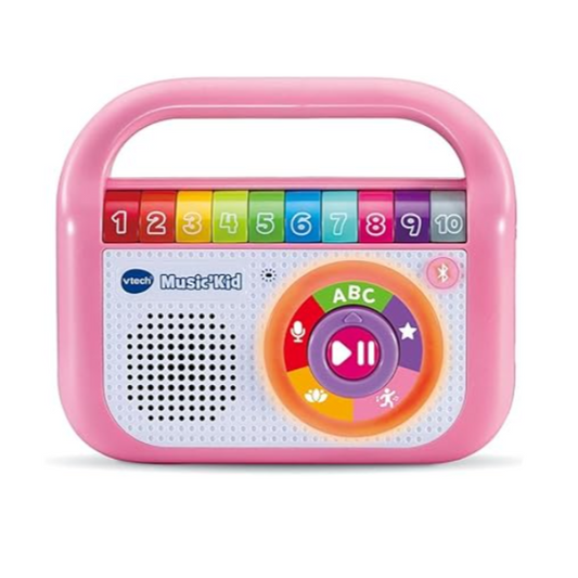Pink VTech sound toy with colorful buttons 