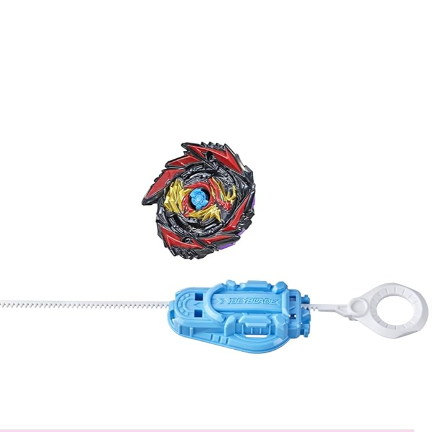 Beyblade with Launcher on a white background