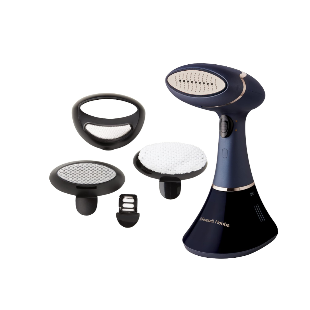 Steam cleaner with attachments on a computer screen