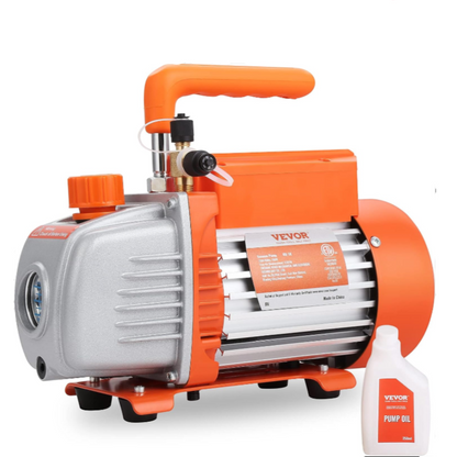 VEVOR 3.5 CFM 1-Stage HVAC Vacuum Pump with Oil