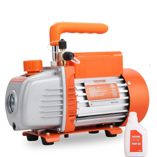 VEVOR 3.5 CFM 1-Stage HVAC Vacuum Pump with Oil