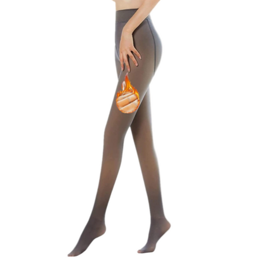 Sumvov Fleece‑Lined Winter Tights for Women – Warm Sheer Black Leggings