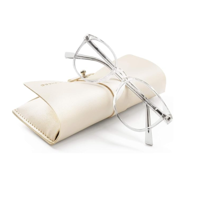FONHCOO computer glasses with case on a white background
