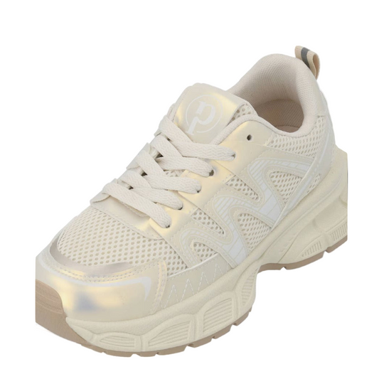 Palado Borgan Gold Shimmer Women's Lifestyle Sneakers - Chic & Comfortable