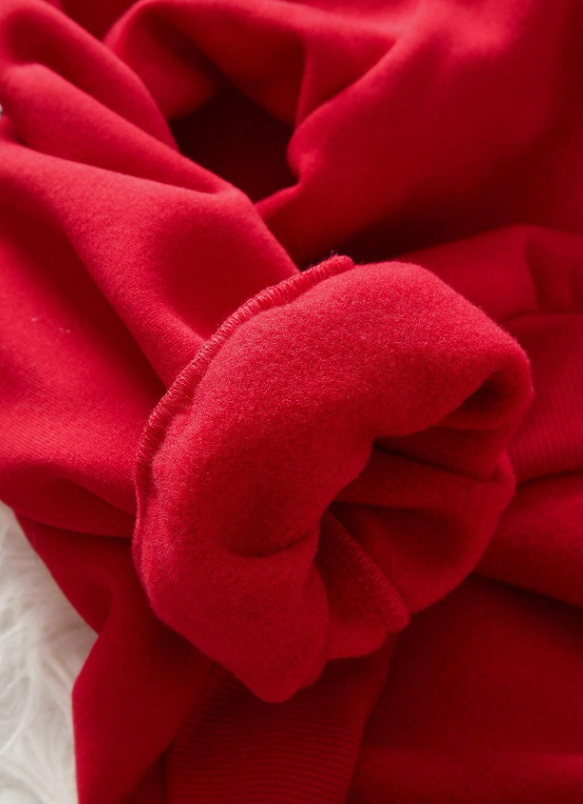 Christmas Casual Minimalist Santa Claus Print Round Neck Long Sleeve Loose Fit