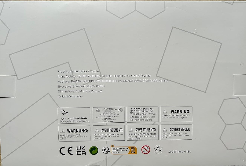 3-in-1 Wooden Tangram Puzzle Set, Bright Colors, 61 Pieces