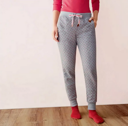 Esmara Women's Warm Fleece-Lined Jogger Pants - Cozy Grey Melange Winter