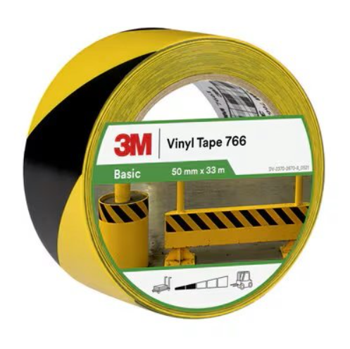 3M Warning Tape 766 50mm x 33m Yellow/Black