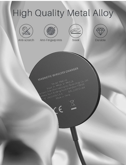 Black Mag Safe Magnetic Wireless Charger for iPhone