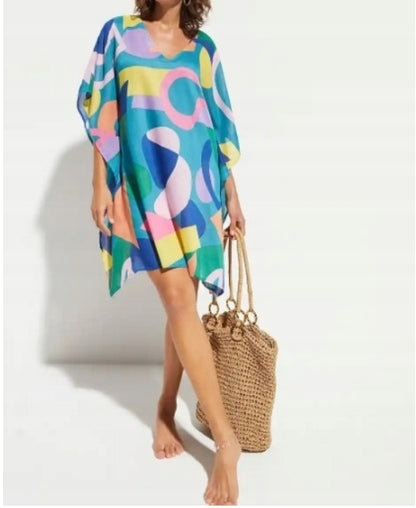 Bonprix. Beach Tunic Dress with Colorful Print