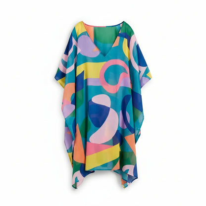 Bonprix Colorful abstract patterned top on a white background