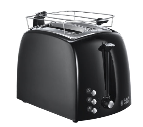 Russell Hobbs 22601‑56 Textures Plus Black 2‑Slice Toaster