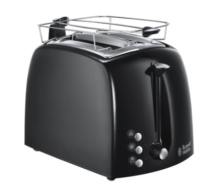 Russell Hobbs 22601‑56 Textures Plus Black 2‑Slice Toaster