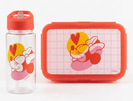 Disney Minnie Mouse Snack Box and Water Bottle Set