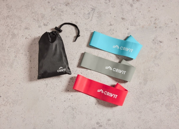 Crivit Mini Band Set 3-Piece Fitness Resistance Bands