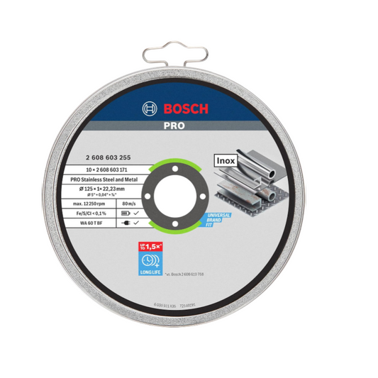 Bosch Pro metal cutting disc on a computer screen with editing tools visible
