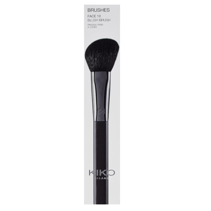 KIKO MILANO Face 10 Angled Blush Bronzer Highlighter Brush Natural Fibers