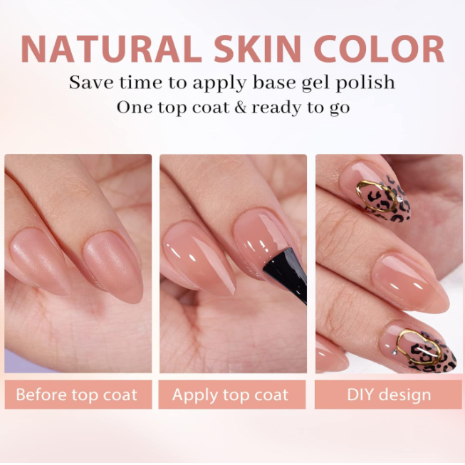 BTArtbox 2 in 1 soft gel system Short Almond Gel Nail Tips.