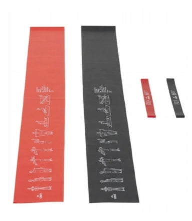 CRIVI Fitness Bands Set 4 Piece - Latex Resistance Bands and Rings