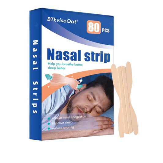 BTkviseQat 80-Count Nasal Strips for Snoring Relief and Clear Breathing