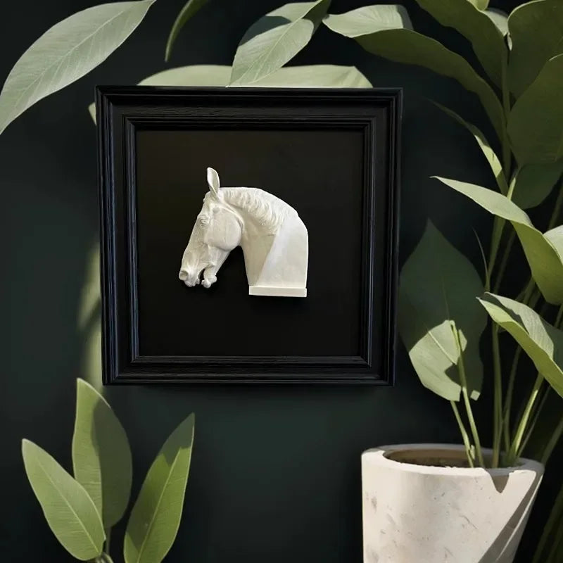Folkor Modern 3D Horse Head Wooden Art Frame – Decorative Relief Sculpture - Gomix Brands Outlet