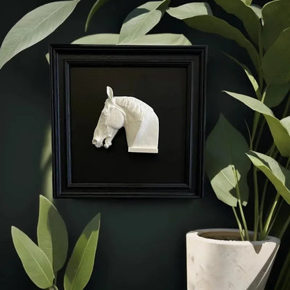 Folkor Modern 3D Horse Head Wooden Art Frame – Decorative Relief Sculpture - Gomix Brands Outlet