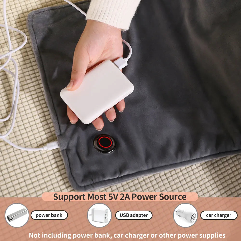 USB 5V Electric Heating Pad for Pain Relief 60x30cm