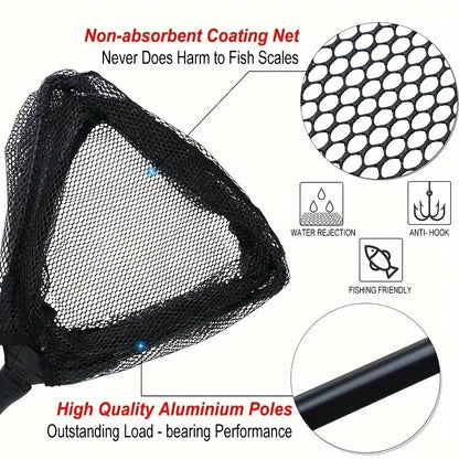 Telescoping Retractable Fishing Net 44‑90 cm Foldable Landing Pole