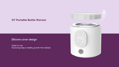Portable Baby Milk Warmer with Digital Display, Fast Heating, BPA-Free