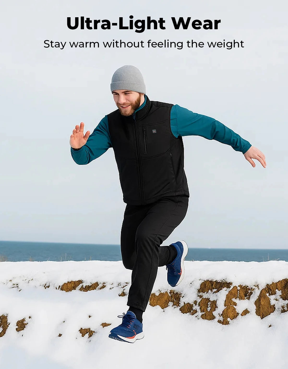 KEMiMOTO Heated Vest with 10000mAh Battery, 6-Zone Warmth