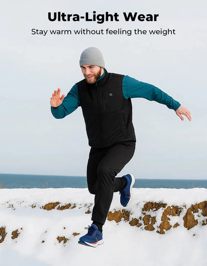 KEMiMOTO Heated Vest with 10000mAh Battery, 6-Zone Warmth